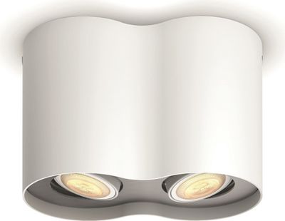 Philips Hue White Ambiance Pillar Spot 2fl. weiß Deckenlampe Deckenlampe GU10