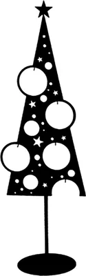 Produktbild von TrendLine Deko-Weihnachtsbaum Metall 58 x 19 x 13 cm schwarz