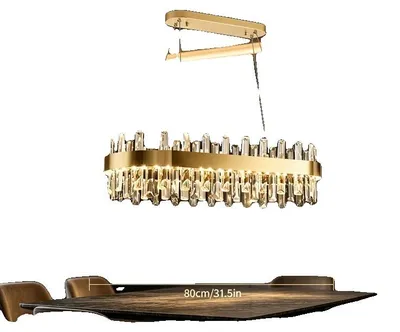 Produktbild von Kronleuchter, dimmbar, höhenverstellbar, Linear 80cm
