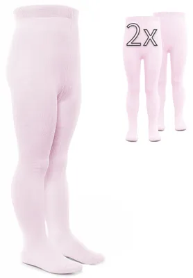 Produktbild von LaLoona 2er Pack Baby und Kinder Strumpfhose - Rosa - 62-68