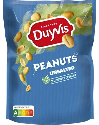 Produktbild von Duyvis Pinda’s Ongezouten, Snack mixes, Erdnuss, 235 g, Nüsse, Erdnüsse, 2571 kJ, 614 kcal