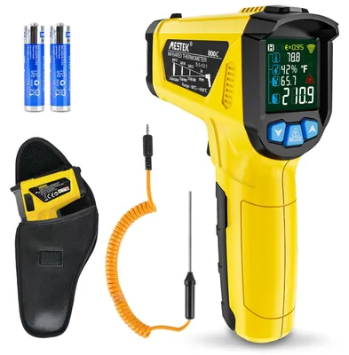 Immagine prodotto di Termometro a infrarossi digitale, misuratore di temperatura laser, pirometro IR, da -50°C a 800°C