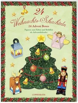 Produktbild von 24 Weihnachts-Schachteln: Figuren zum Falten und Befüllen als Adventskalender