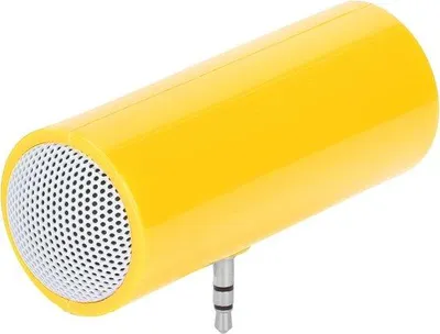 Immagine prodotto di Altoparlanti wireless compatti - Jack da 3,5 mm - Stereo - Alimentazione a batteria - Plug-in - Mini - Per smartphone - Tablet - Idea regalo - Giallo.