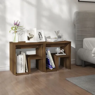 Produktbild von The Living Store Nachttische 2 Stk. Braun Eichen-Optik 40x30x40 cm Holzwerkstoff