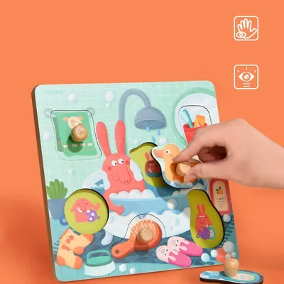 Produktbild von Mideer Steckpuzzle Bad - 6 Teile