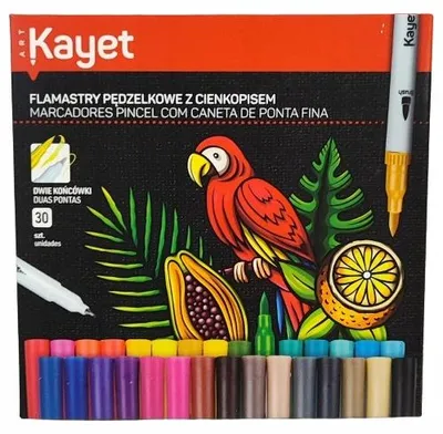 Produktbild von Kayet ART Pinselstifte mit Fineliner 30 Farben