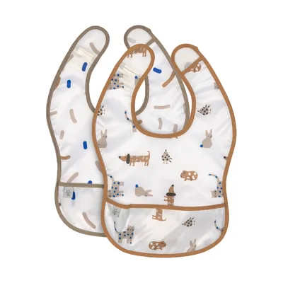 Produktbild von Lightweight Bib 2 pcs Little Mateys royal blue, 06-24 months