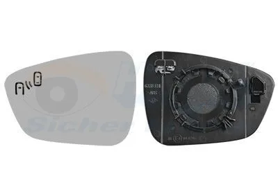 Produktbild von VAN WEZEL Spiegelglas Außenspiegel Links für FORD Kuga Mk3 Konvex Beheizbar 1908835
