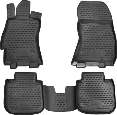 Produktbild von Fussmatten Set Element TPE Gummi 3D, wasserdicht, hoher Rand, rutschfest, passgenau – kompatible mit SUBARU OutBack 2009-2014, 4 tlg.