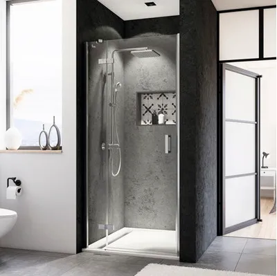 Produktbild von Drehtür für Nische Breuer Panorama 90 cm Anschlag links Nachbildung Intima Profilfarbe chrom