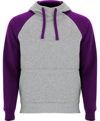 Produktbild von Roly - "Badet" Kapuzenpullover Zweifarbig für Herren/Damen Uni LT5609 (XXL) (Grau meliert/Violett)