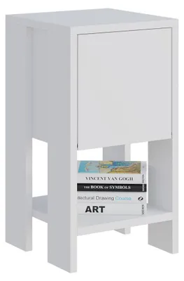Immagine prodotto di Comodino in legno "Ema" 30 x 30 x 55 cm - Bianco