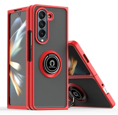 Produktbild von Für Samsung Galaxy Z Fold6 Shadow Design TPU + PC Schutz Hülle Tasche Case Schutzhülle Rot / Schwarz