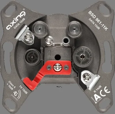 Produktbild von Axing BSD 961-11K, R/TV+SAT, Grau, CE, 68 mm, 39 mm, 68 mm