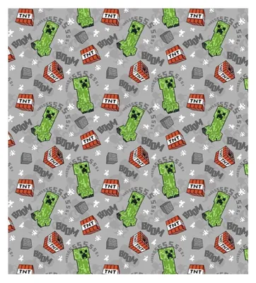 Productafbeelding van Minecraft Flanellen deken, 180x200 cm – Knusse deken voor kinderkamers en gamers, woondeken