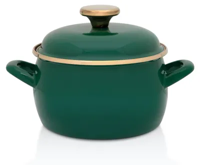 Produktbild von Metalac Dark Green Emaillierter Topf Induktion 2,2L dunkelgrün