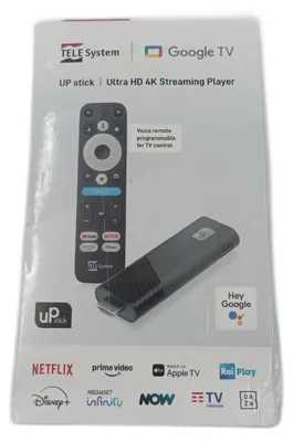 Produktbild von TELE System Streaming Stick Fernseher Zubehör Google TV 4K UHD HDMI Wi Fi Dual Band Dolby
