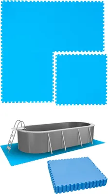 Obrázok produktu pre 3 sady podložiek pod bazén 81x81cm modrá