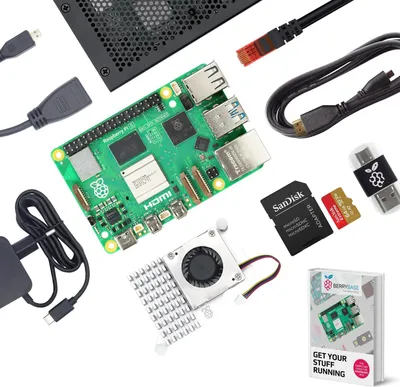 Produktbild von BerryBase Raspberry Pi 5 8GB, Active Cooler Starter Kit mit Aluminium Gehäuse