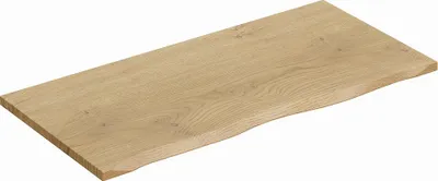Produktbild von Badezimmer Waschtischplatte 100 cm in Eiche mit Baumkantenoptik - DURANGO-56