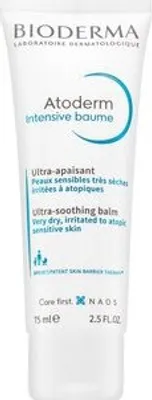 Obrázok produktu pre Bioderma Intensive Baume, Krém, Ženy, Hydratačný, Výživný, Upokojujúci, Suchá koža, 75 ml, Flakón s pumpičkou
