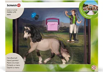 Immagine prodotto di Schleich 42270 Set per la strigliatura del cavallo, Andaluso