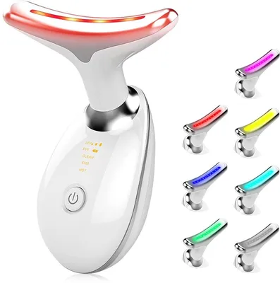 Produktbild von Gesichts- & Halsmassagegerät – EMS & 7 LED Lichtmodi – Hautpflegegerät