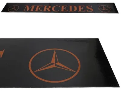 Imagen del producto de Guardabarros para semirremolque Mercedes rojo sobre  | 40x240cm