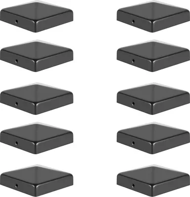 Produktbild von 10x Pfostenkappe Pyramide Abdeckkappe Pfostenkappe für Holzpfosten 91x91mm Schwarz