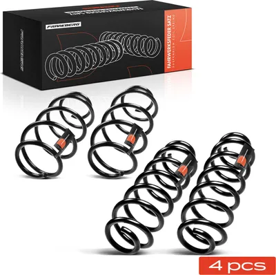 Imagen del producto de Resorte de suspensión delantero y trasero, compatible con VW Golf V 1K1, 1.4L, modelos de 2005 a 2008. (Cantidad: 4 unidades)