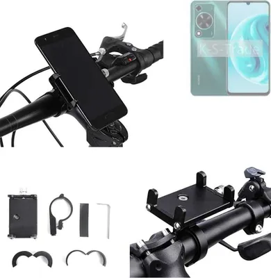 Produktbild von K-S-Trade Handyhalterung für das Fahrrad kompatibel mit Huawei Enjoy 70 Halter Lenkstange Fahrradhalterung Motorrad Bike Mount Befestigung Smartphone