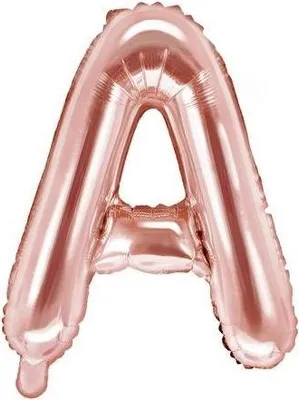 Zdjęcie produktu dla Balon foliowy Litera A, 35cm, Rose Gold różowe złoto
