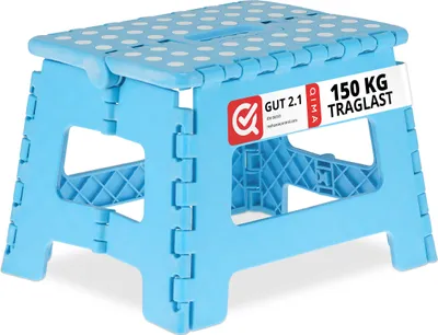 Image de relaxdays Tabouret pliant M Bleu
