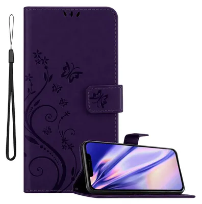 Obrázok produktu pre Cadorabo puzdro pre Apple iPhone 13 PRO MAX Protective Case in Purple Ochranné puzdro na mobilný telefón puzdro Flowers Flower Case