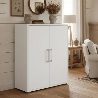 Produktbild von Sideboard - Weiße Kommode 40x89x113h cm