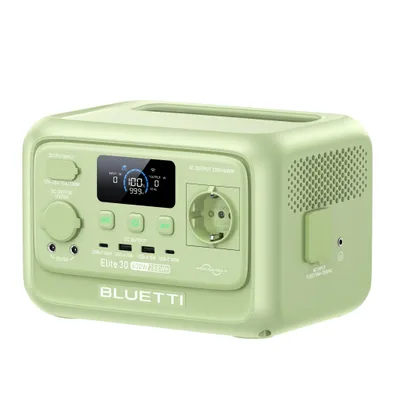 Image de Station d'alimentation portable Elite 30 V2, batterie LFP de 288 Wh, sortie CA de 600 W, générateur solaire pour le camping, les coupures de courant et les camping-cars (vert prairie)