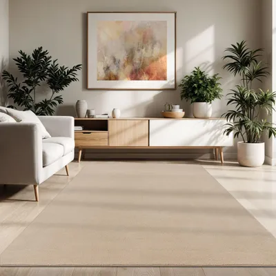 Produktbild von Paco Home Waschbarer Teppich Wohnzimmer Kurzflor Einfarbiger Moderner Stil Weich 300x400 cm