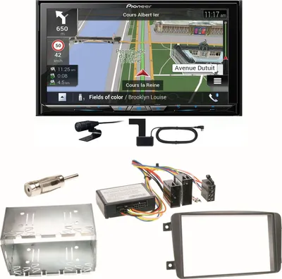 Produktbild von Pioneer AVIC-Z830DAB DAB+ USB Einbauset für Mercedes C-Klasse W203 CLK W208 W209