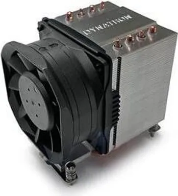 Image de DYNATRON A56 AMD AM4 AM5 Refroidisseur 3U avec caloducs en contact avec les ailettes de refroidissement du CPU en aluminium Actif avec PWM et jusqu'à 170W TDP (A 2823)