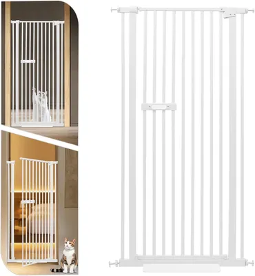 Productafbeelding van Extra hoge uitschuifbare deurveiligheidspoort, 150 cm kattendeurrooster