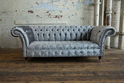 Immagine prodotto di Divano Chesterfield 3 posti design imbottitura marrone set di sedili in Similcuoio