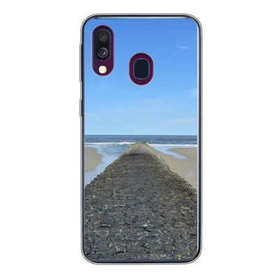 Produktbild von MuchoWow® Handyhülle Schutzhülle Hülle für Samsung Galaxy A40 Nordsee - Strand - Wasser Silikon Softcase Handy Hülle - Handy-Tasche