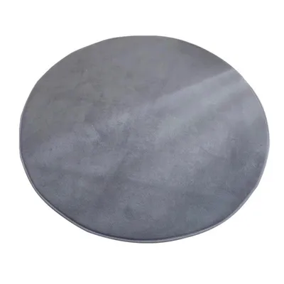 Produktbild von Kurzflorteppiche, Teppich rund, Kurzflor Teppich, rutschfester, Wohnzimmer Teppich, maschinenwaschbar (120cm, grau), für Wohnzimmer und Arbeitszimmer
