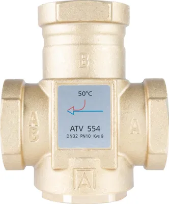 Produktbild von ATV 554 Temperaturventil, DN32, Rp1 1/4 Zoll, kvs 9, 50°C
