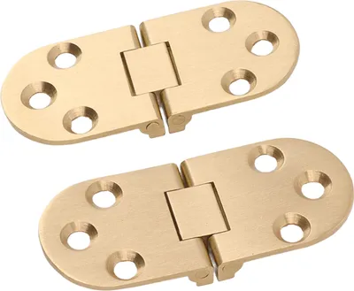 Produktbild von 2 Sets falten Flip Top Scharnier rostfeste Runde Runde 180 Grad Messingklappe mit Schrauben fr die Tischn?hmaschine 2,0 mm/0,08 Zoll