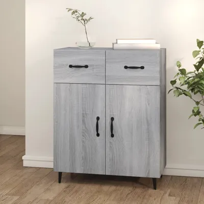 Obrázek produktu pro The Living Store Příborník Grey Sonoma 69,5x34x90 cm Materiál na bázi dřeva