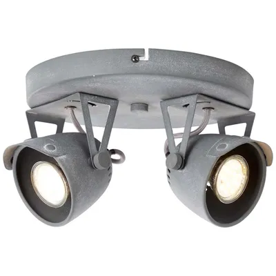 Image de Plafonnier Brilliant Spot gris béton 2 ampoules max. 2 x 25W GU10 sans ampoules pivotant