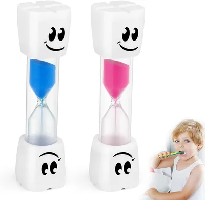 Immagine prodotto di Zandloper - Set di 2 pezzi - 2,3 x 2,3 x 9 cm - Plastica - Rosa e blu