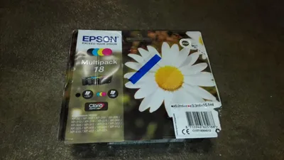Produktbild von Epson Daisy 18 Gänseblume Claria Home Multipack 4 Farben Tinte, Standardertrag, Schwarz, Cyan, Magenta, Gelb, 5,2 ml, 3,3 ml, 1 Stück(e), 175 Seiten